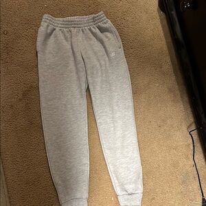 New Balance Gray Joggers Elastic Waistband Tapered Fit